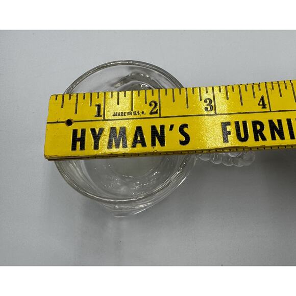 Hazel Atlas Ball & Rib Glass Sip N Smoke‎ Snack Luncheon Tray & Cup Set Of 4 - Picture 10 of 10